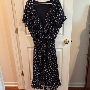 Lane Bryant Navy Floral Dress